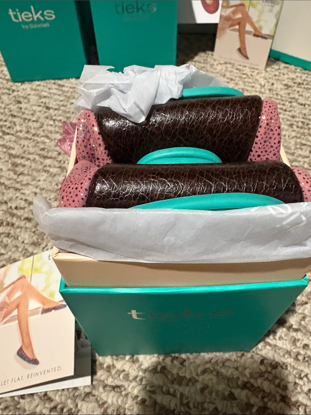 NEW IN BOX:  limited-Edition Tieks Fairy Dust Ballet Flat Sz 8 - Picture 7 of 11